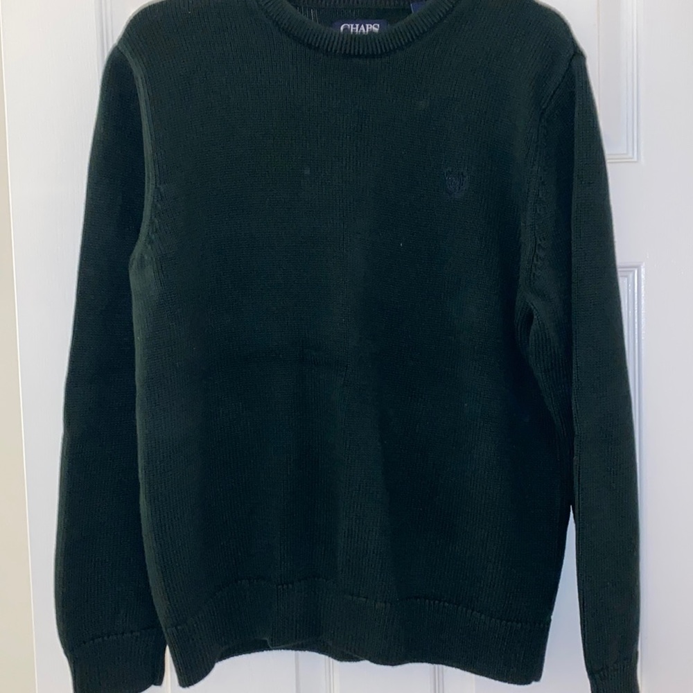 Chaps green crew neck sweater